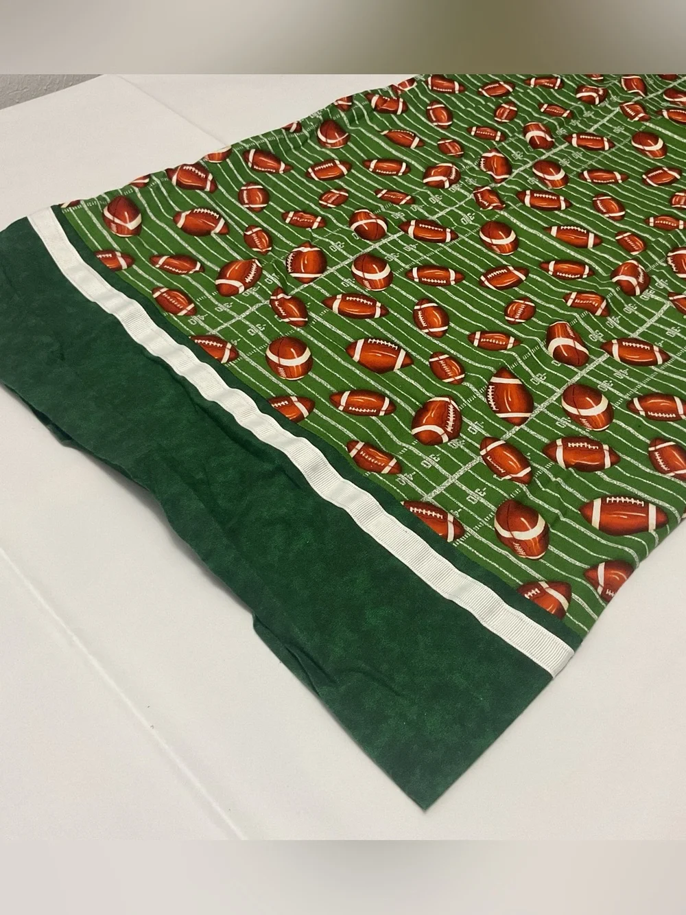 Green Football Field Standard Pillow Case Youth Boys Sports Bed Bedroom Decor